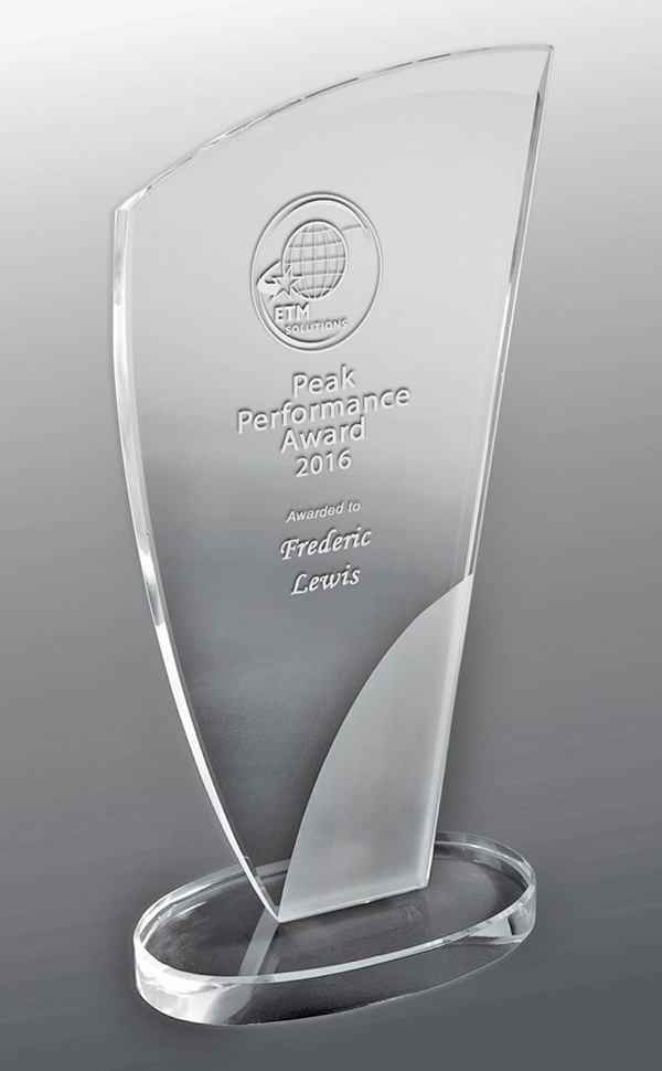 Designer Sandblasted Glass - Wedge