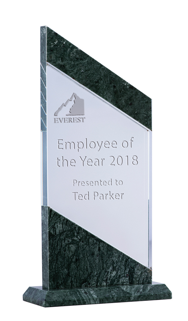 Green Marble Glass - Angled